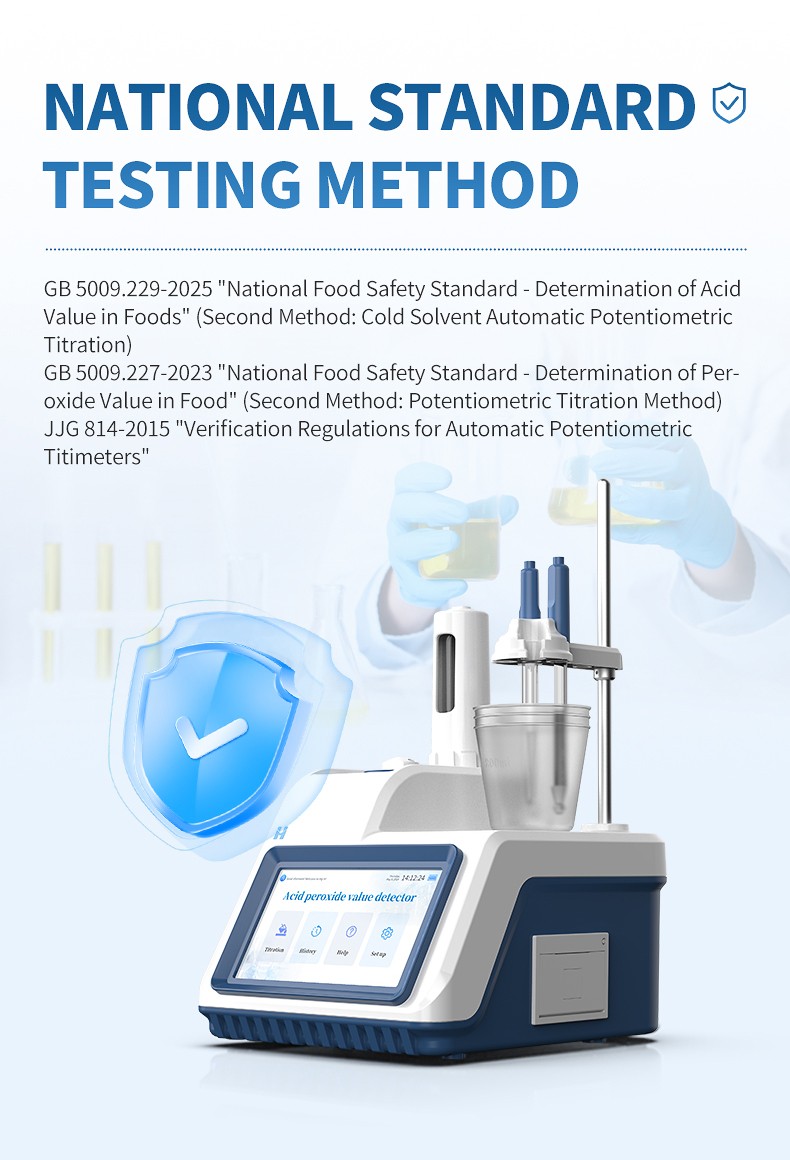 National standard testing methods GB 5009.229-2025, GB 5009.227-2023 and JJG 814-2015