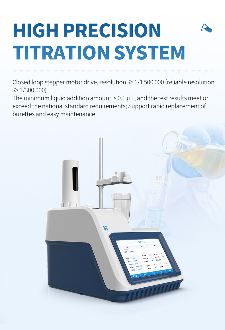High precision titration system with closed loop stepper motor drive and 0.1 microlitre minimum addition